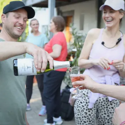 yoga und wein
